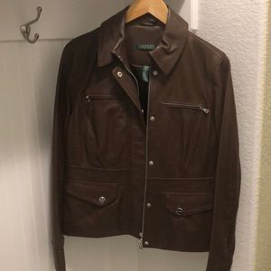 Leather jacket Very gently worn bomber like jkt